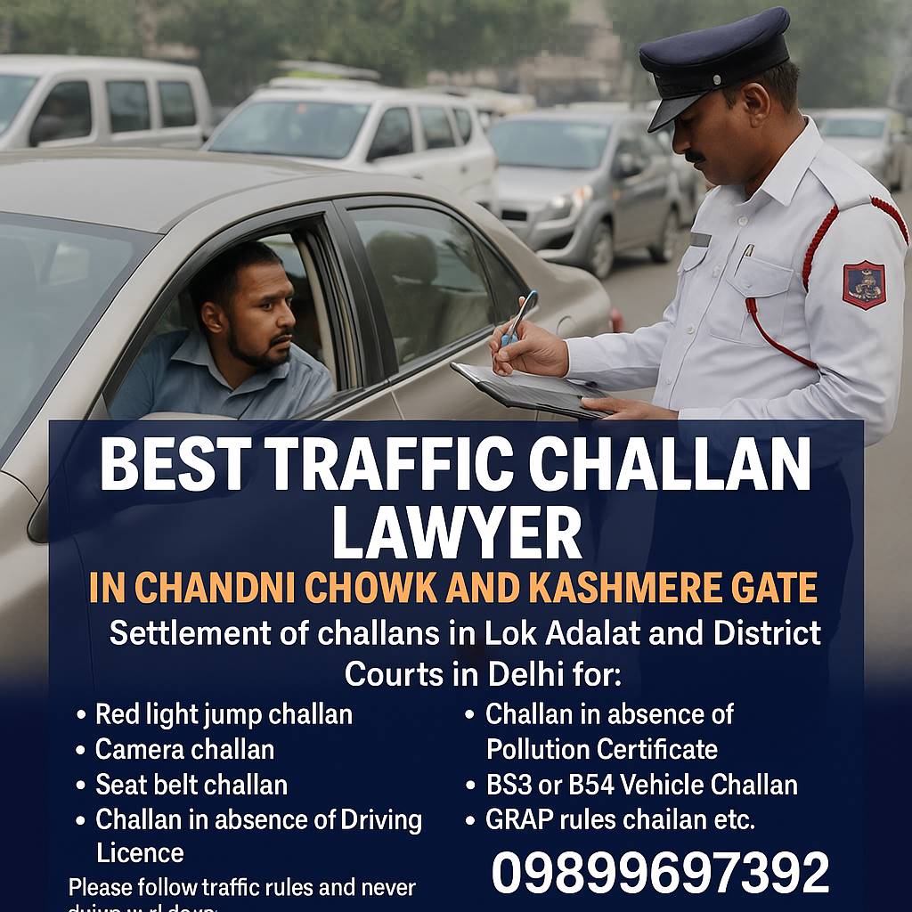 Traffic Challan Lawyer in Chandni Chowk and Kashmere Gate